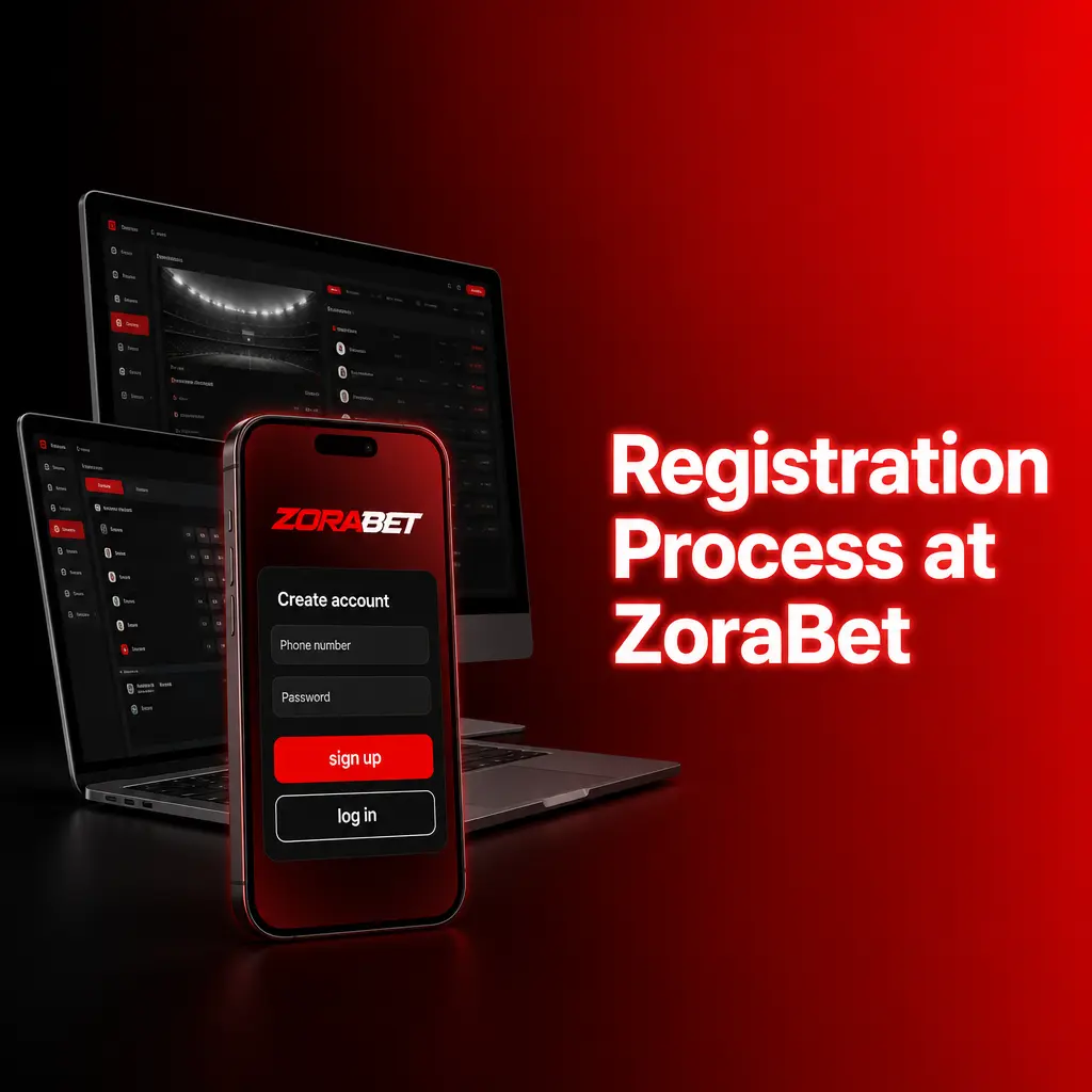 ZoraBet registration form steps showing sign up process to claim 3000 EUR bonus and 250 Free Spins