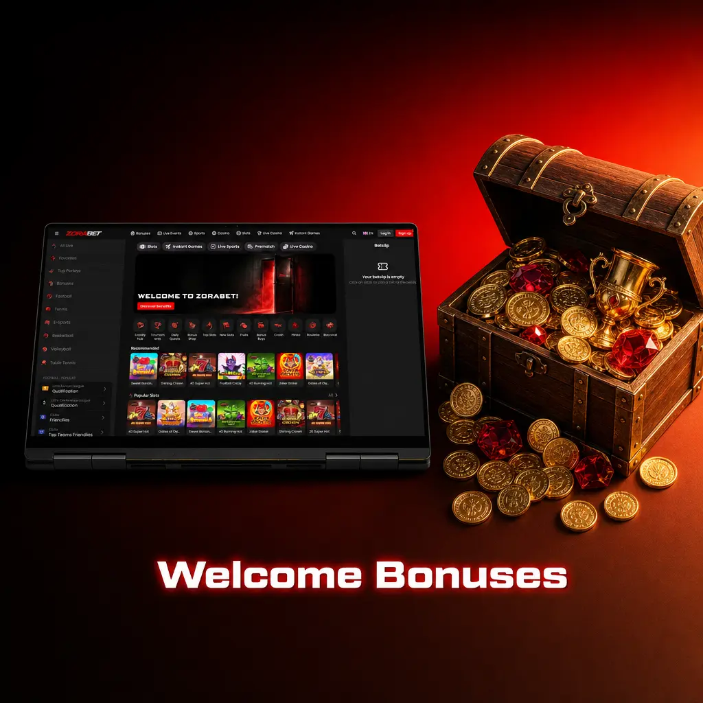 ZoraBet welcome bonus table showing up to 3000 EUR plus 250 free spins across three deposits with 35x wagering